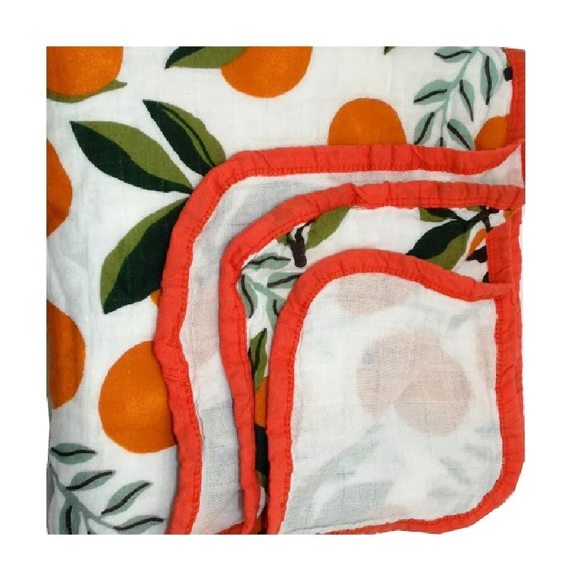 Четыре/шесть слоев хлопок одеяло пеленки для новорожденного младенца муслин одеяло пеленание ребенка супер удобные постельные принадлежности одеяло s - Цвет: orange