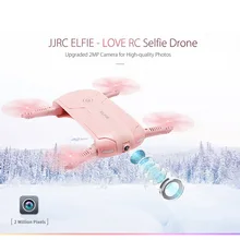 Jjrc H37 Elfie любовь Радиоуправляемый Дрон складной мини RC селфи Quadcopter Wi-Fi FPV-системы 720 P HD g-сенсор Безголовый режим дроны Управление по телефону