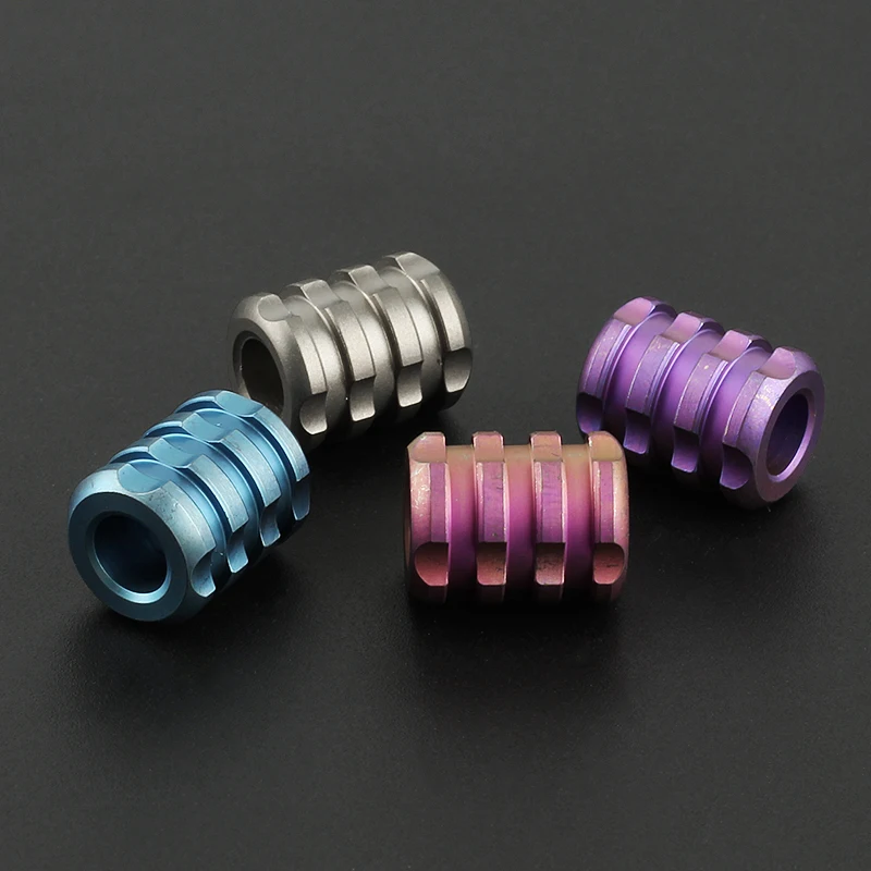 

Titanium Alloy Knife Beads Paracord Umbrella Rope Cord Outdoor EDC Pendant Bead