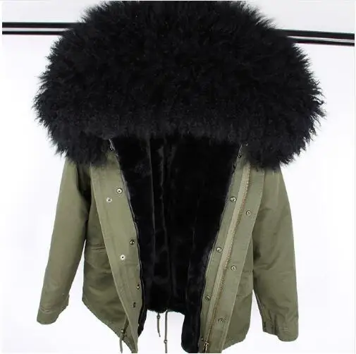 Модная зимняя куртка женская новая шерстяная шуба натуральная парка - Цвет: Color 7