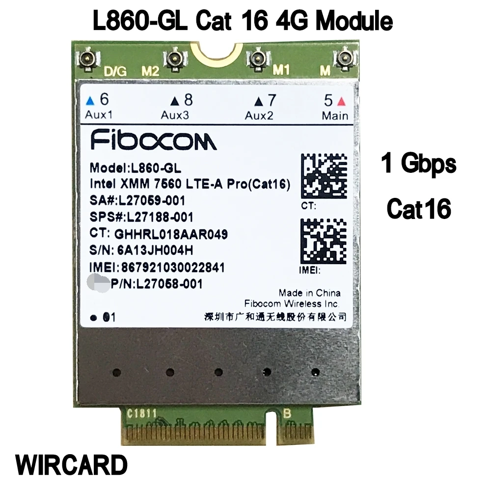 L860-GL FDD-LTE TDD-LTE Cat16 модуль 4G 4G сим-карту, SPS# L27188-001 4G сим-карту для hp ноутбук