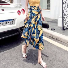 Skirt Female 2019 New Summer Chiffon Floral Skirt Beach Skirt Holiday Wrap Skirt Women Causal Adjustable Waist Clothes Skirt Female 2019 New Summer Chiffon Floral Skirt Beach Skirt Holiday Wrap Skirt Women Causal Adjustable Waist Clothes