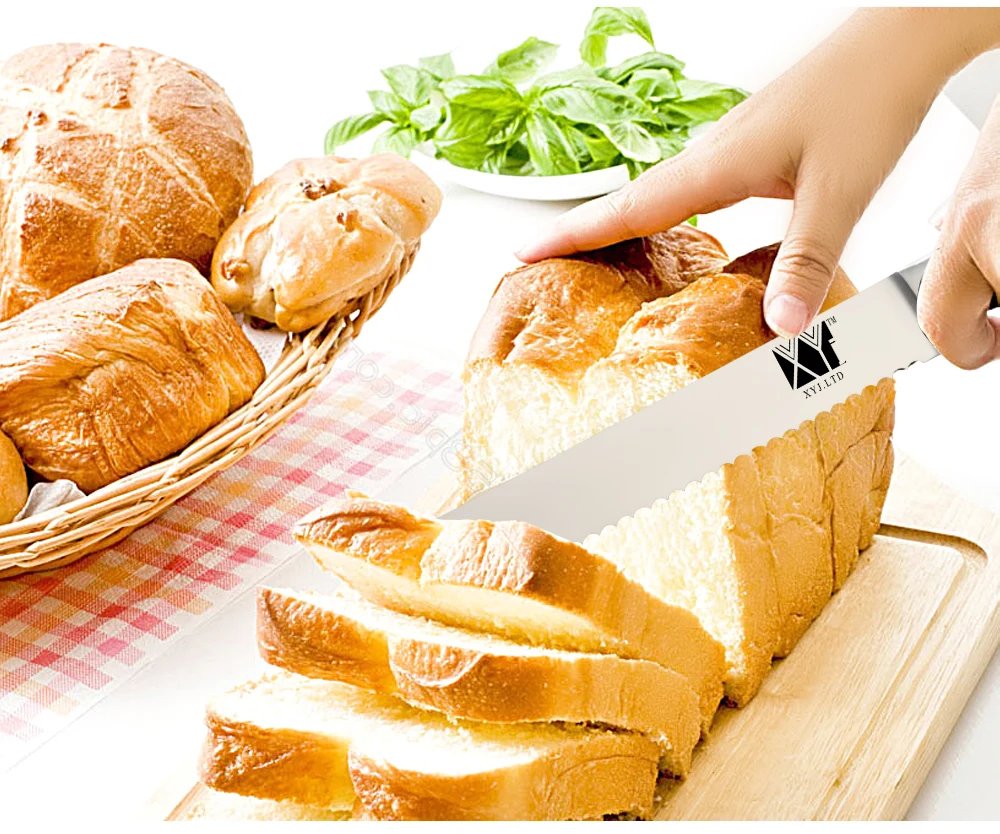 XYj полный набор кухонных ножей из нержавеющей стали, нож шеф-повара для нарезки хлеба, нож для очистки овощей 7Cr17mov, Профессиональная кухонная утварь