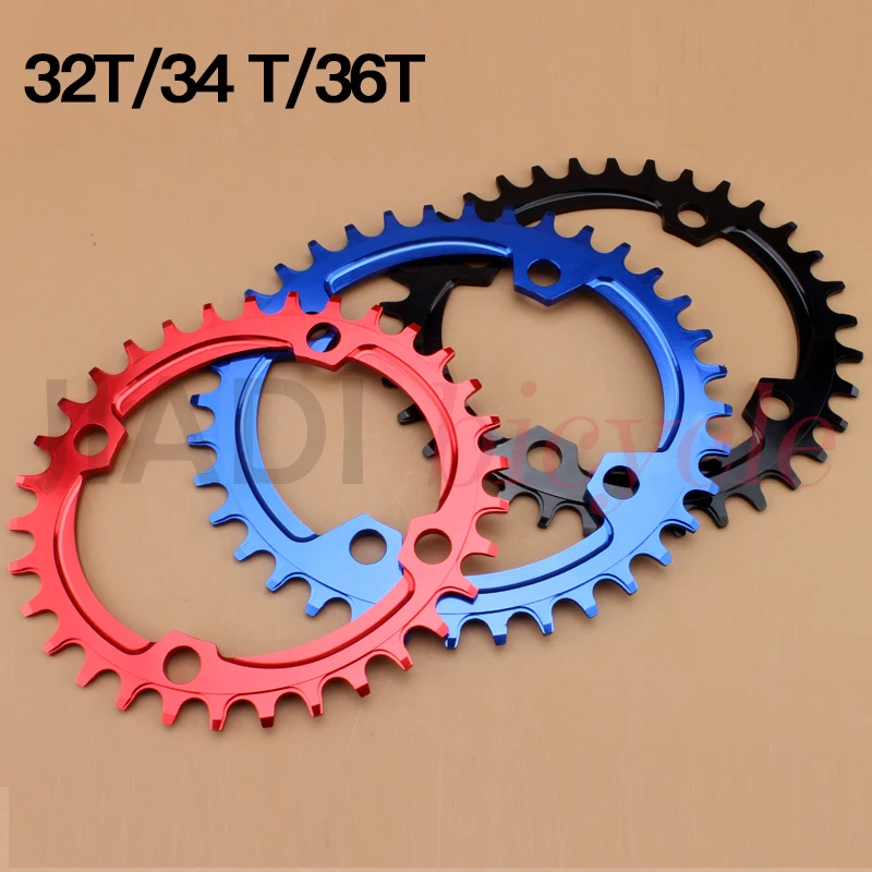 

MUQZI Oval Crankset Tooth 32T 34T 36T BCD 104 MTB DH ChainWheel Tooth Aluminium Alloy Single Disc Crank Tooth Plate Accessorie