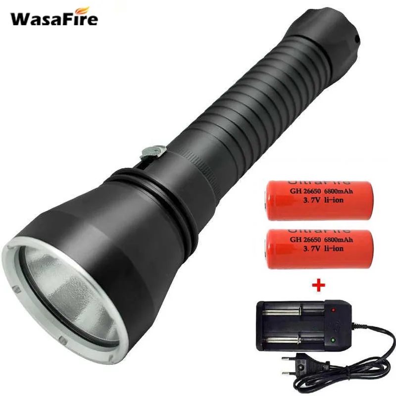 

Super Waterproof Flashlight XHP70 LED 5000 Lumen Torch For Underwater Hunting Scuba Diving Flashlight Dive 130m Powerful Light