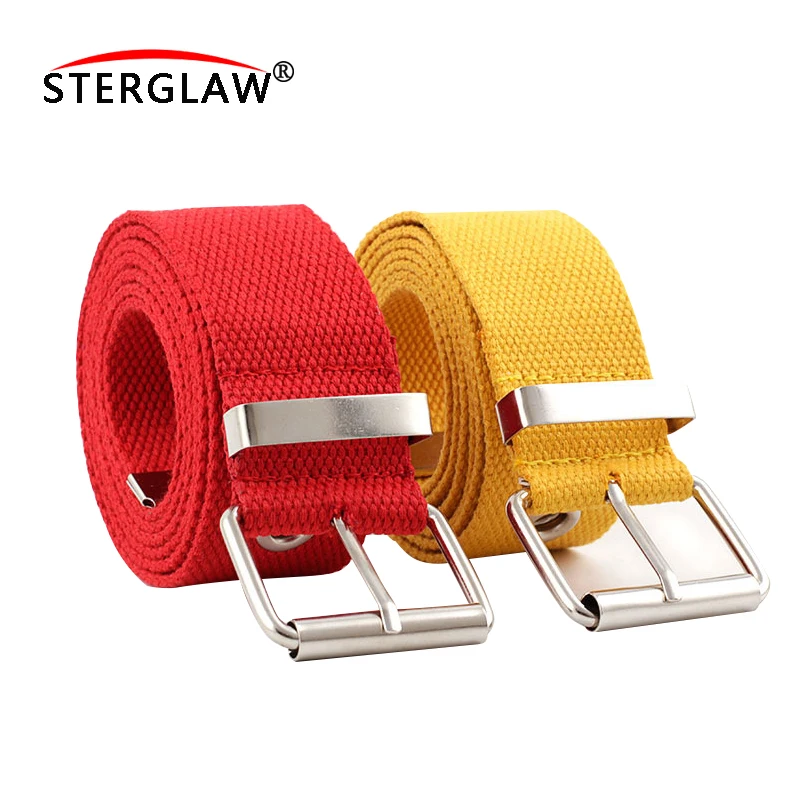

130*3.8cm Lengthen Canvas Nylon belt for female waistband Hollow belts for women ladies band for jeans luxury brand women's N226