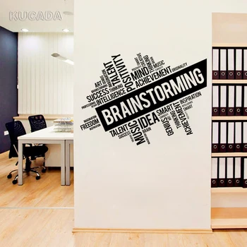 

Vinyl Wall Decal Sticker Quote Office Brainstorming Space Business Words Cloud Interior DIY Home Decor Mural JG4096