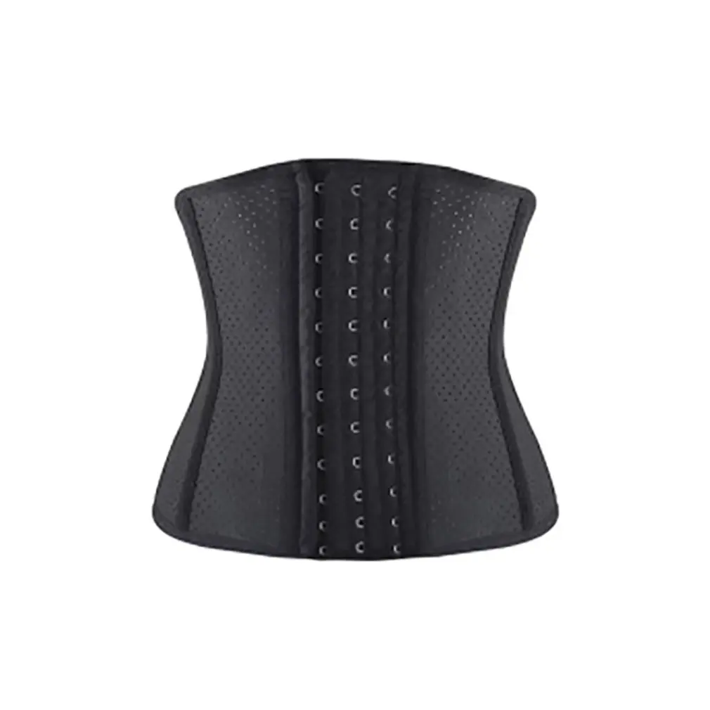 

Women Slimming Belt Sports Fitness Waist Support Brace Breathable Metal Frame Mesh Waist Protector Belt Hot Shapers 14 hook