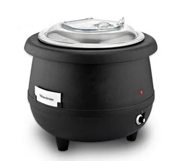 

10L Electronic Stainless Steel Cover Soup Black Warm-Keeping Pot Thermal Soup Pot Boiler