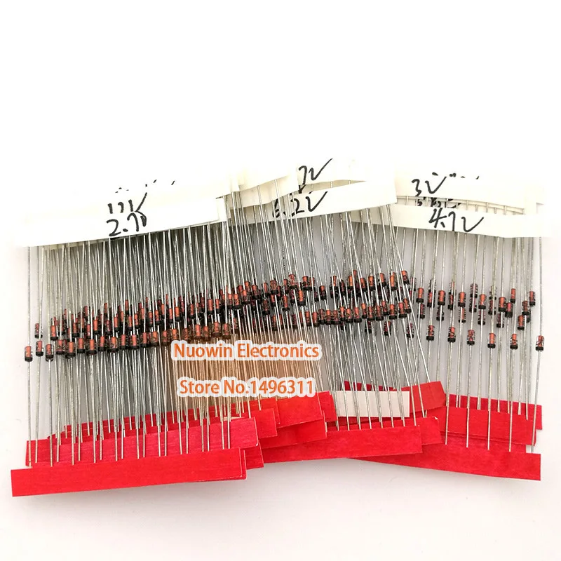

(2V4 to 33V) 270 Pcs 27 Values 1/2W 0.5W Zener Diode Assorted kit Assortment Set New