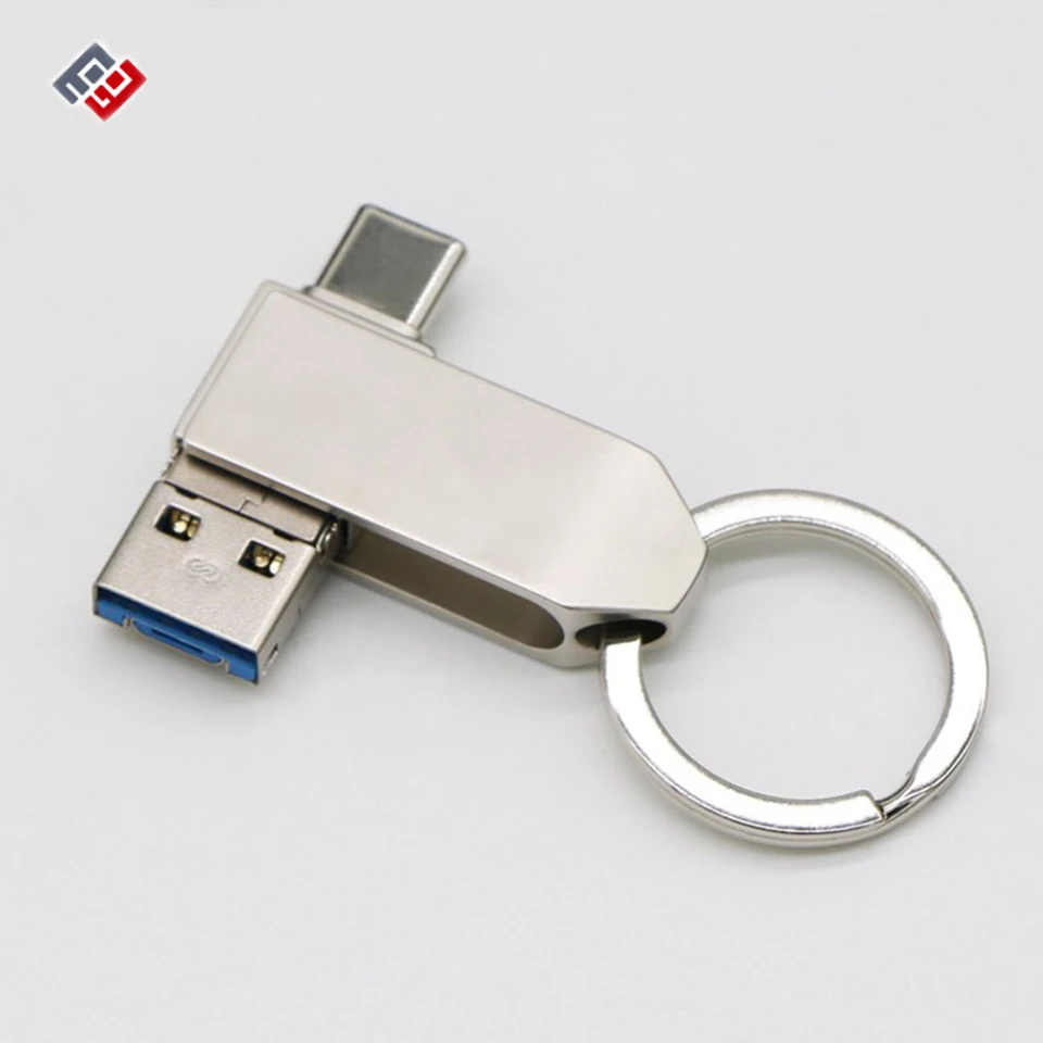 Creative Mobile Phone U Disk Type-c Android OTG USB3.0 Three-in-one Rotating USB Flash Drive 16g 32G Gift Customization | Компьютеры и