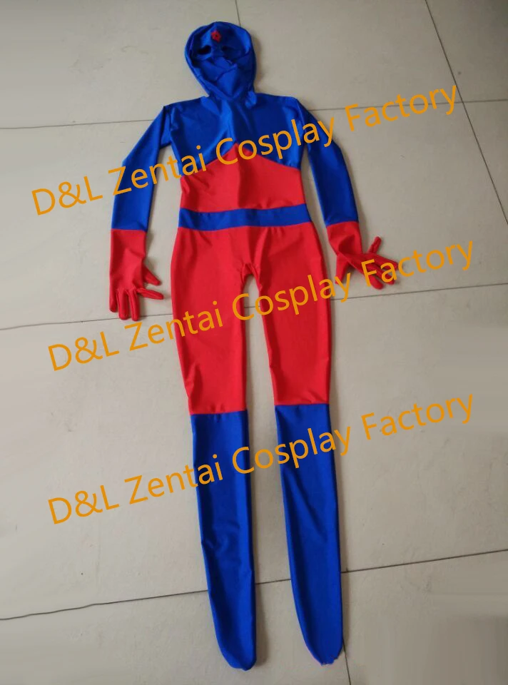 Free Shipping DHL DC Comics Atom Ray Palmer Superhero Costume Fullbody Lycra Spandex Halloween Cost