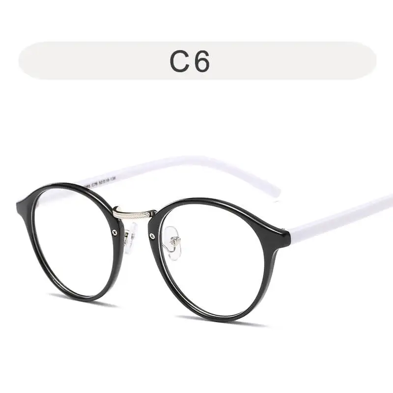 NerZhul Женские Ретро оправа для очков от близорукости женские очки для глаз винтажные оптические очки по рецепту прозрачная оправа - Цвет оправы: C6