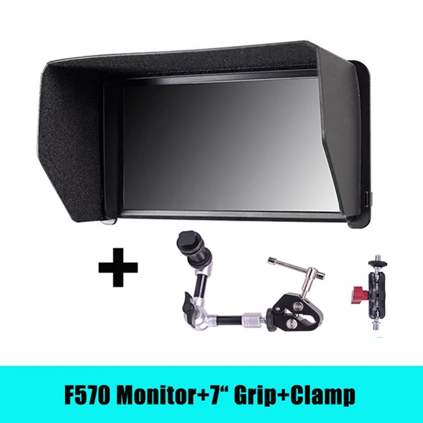 Feelworld F570 5," 4 K HDMI ips Full HD 1920x1080 DSLR камера полевой монитор для DJI Ronin S Zhiyun Crane 2 sony Nikon Canon - Цвет: Add7GripClampBean