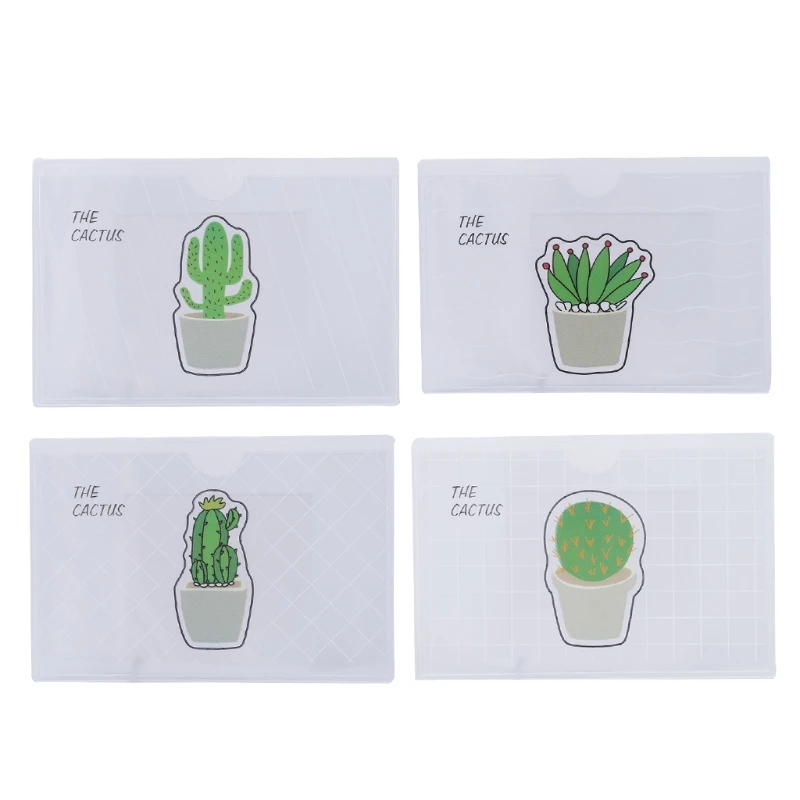 

Cute Cactus PVC ID Credit Card Holder Accessories Students School Bus Cards Case