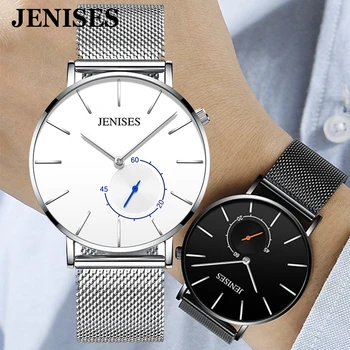 

Fashion Men Watches Top Brand Luxury Quartz Watch Men Casual Slim Ultra Thin Mesh Steel Waterproof Sport Watch Relogio Masculino