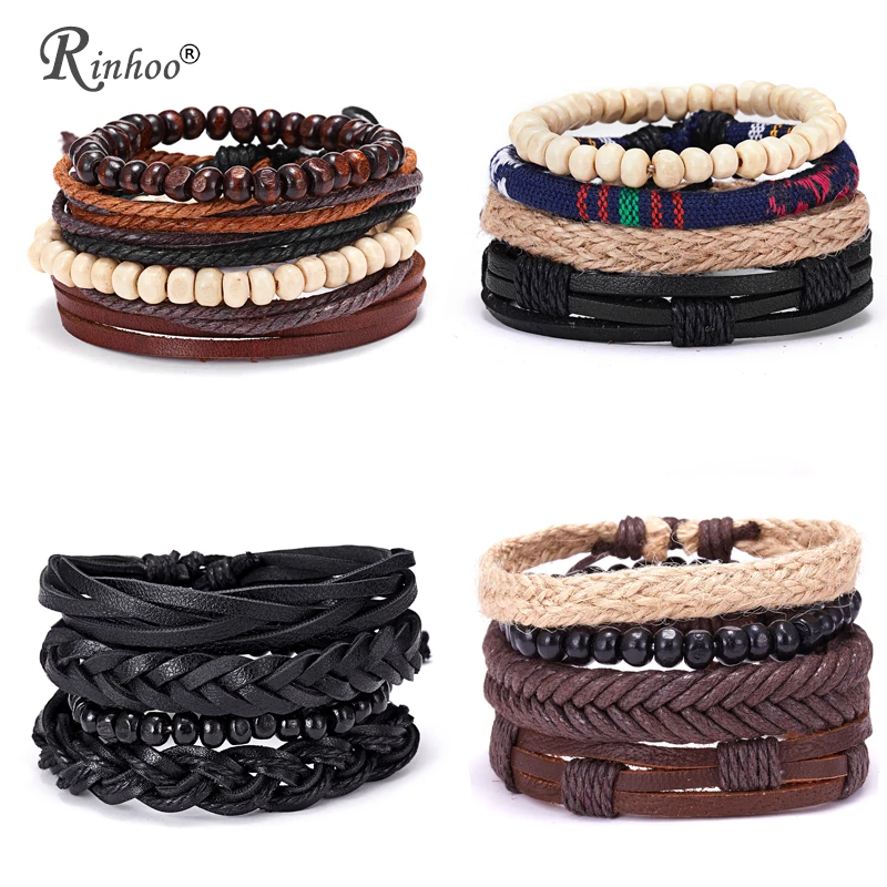 Mens Bracelet Leather Vintage Leather Bracelets Bangles Leather