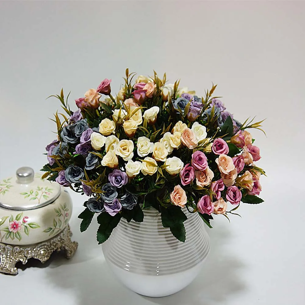 20 heads Artificial Flowers cheap for home ornamental ...