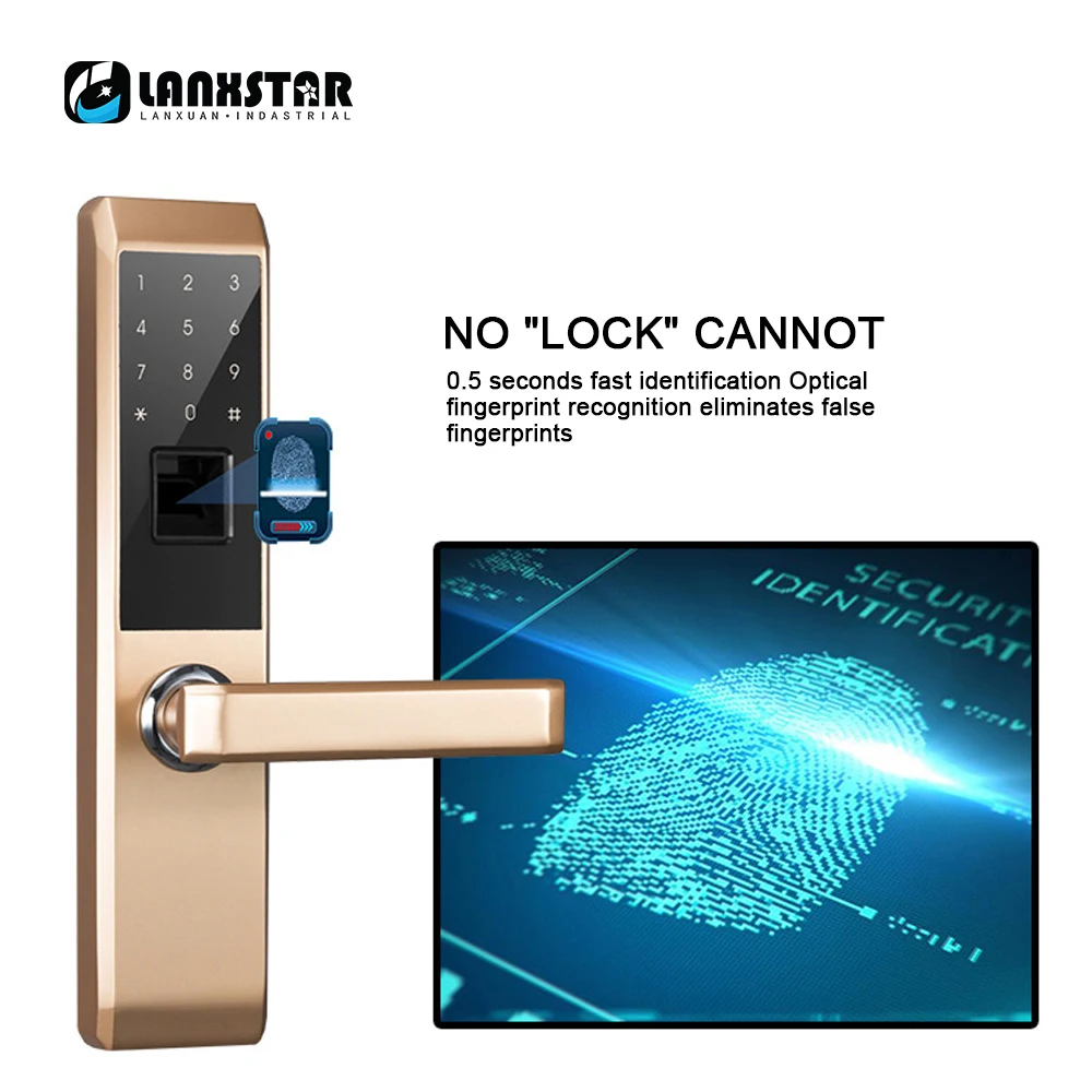 Anti-theft охранной двери, деревянные двери Универсальный Интеллектуальный замок отпечатков пальцев пароль rfid-карт приложение ключи Multi дверь