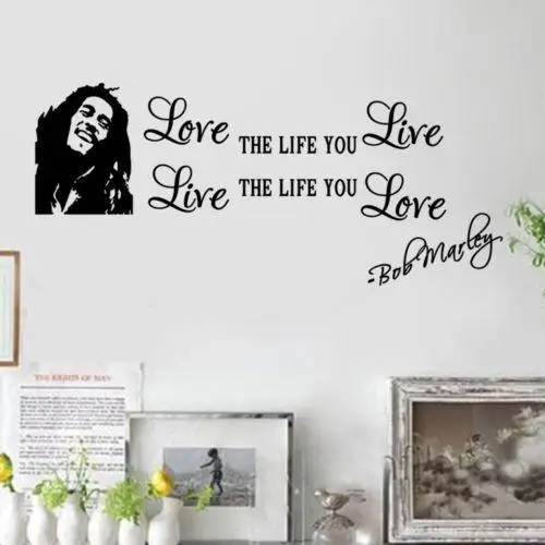 Quote Live The Life You Love Bob Chic Bob Marley Quote Wall Decals Decor Love Life Words Large Nice Sticker Text Wall Stickers Aliexpress Quote Live The Life You Love Bob Chic Bob Marley Quote Wall Decals Decor Love Life Words Large Nice Sticker Text Wall Stickers Aliexpress
