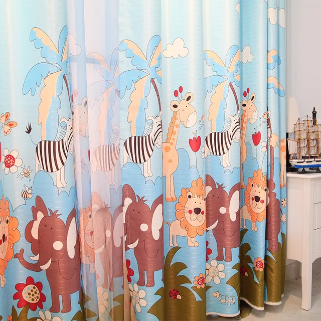 3d Curtains Free Shipping!2 Pieces/Lot 3D Printing Cartoon Zoo Cute ... 3d Curtains Free Shipping!2 Pieces/Lot 3D Printing Cartoon Zoo Cute ...
