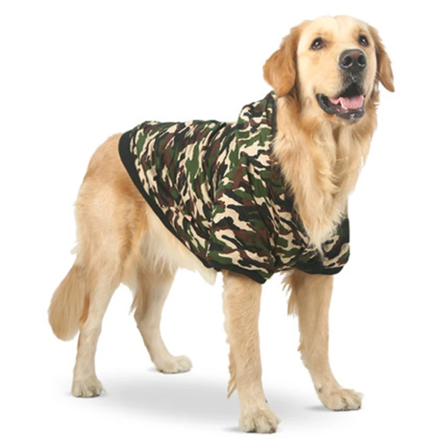 Winter Dog Clothes Large Size Dogs Camouflage Coat Autumn Golden