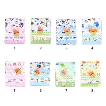 

4PCS Baby Blanket Muslin Swaddle Wraps Cotton Cartoon Cute Baby Blankets Newborn Baby Muslin Blankets