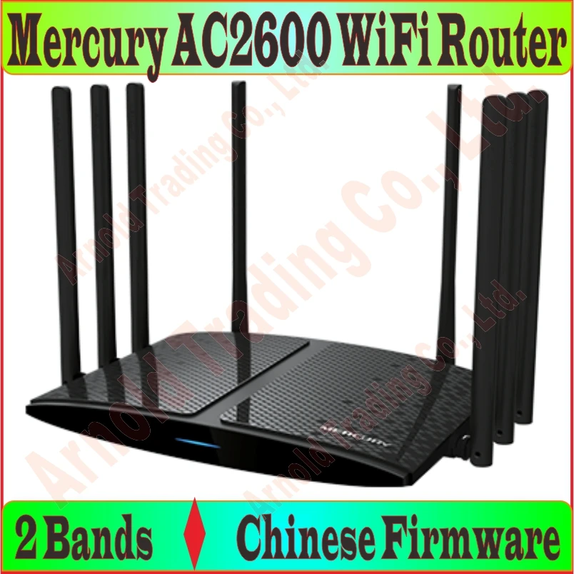 

Chinese Firmware, 8 Antennas Wireless Router 802.11AC Double bands 2600M Dual Band 2.4GHz+5GHz 4ports Gigabit AC2600 Huge WiFi