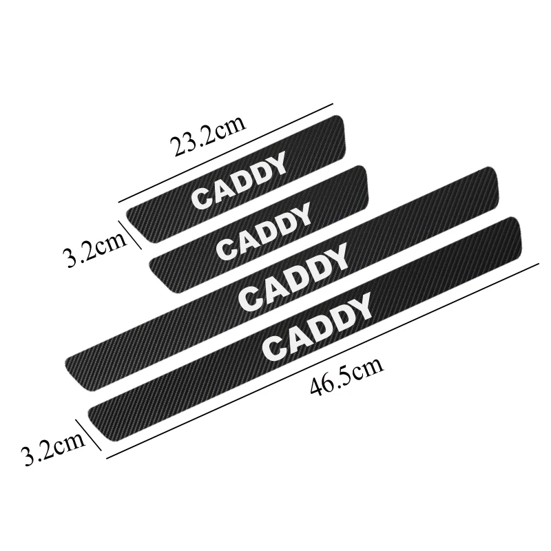 Накладка на порог автомобиля, защитная пленка, 4 шт., против царапин, углеродная накладка на педаль для сиденья Fiat, renault, opel, opc, suzuki, SWIFT - Название цвета: for caddy
