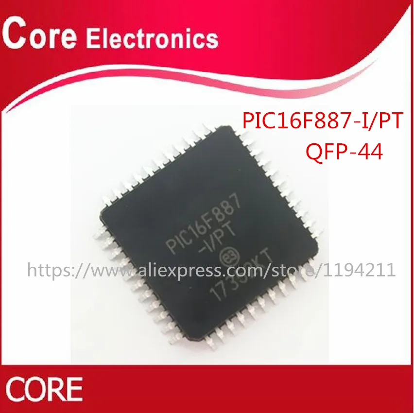 50 шт./лот PIC16F887 I/PT 16F887 TQFP44|Интегральные схемы| |
