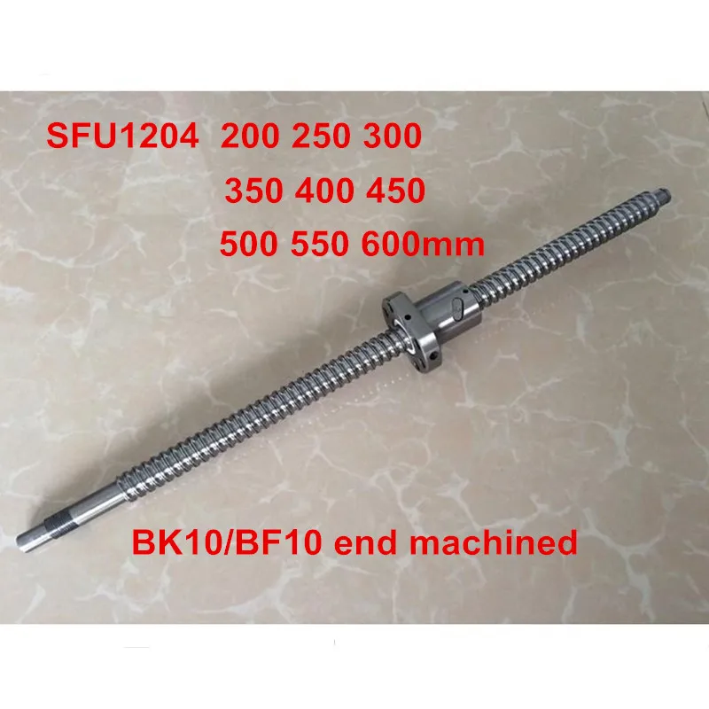 

SFU1204 200mm 250mm 300mm 350mm 400mm 450mm 500mm 550mm 600mm ball screw C7 with end machined CNC parts RM1204