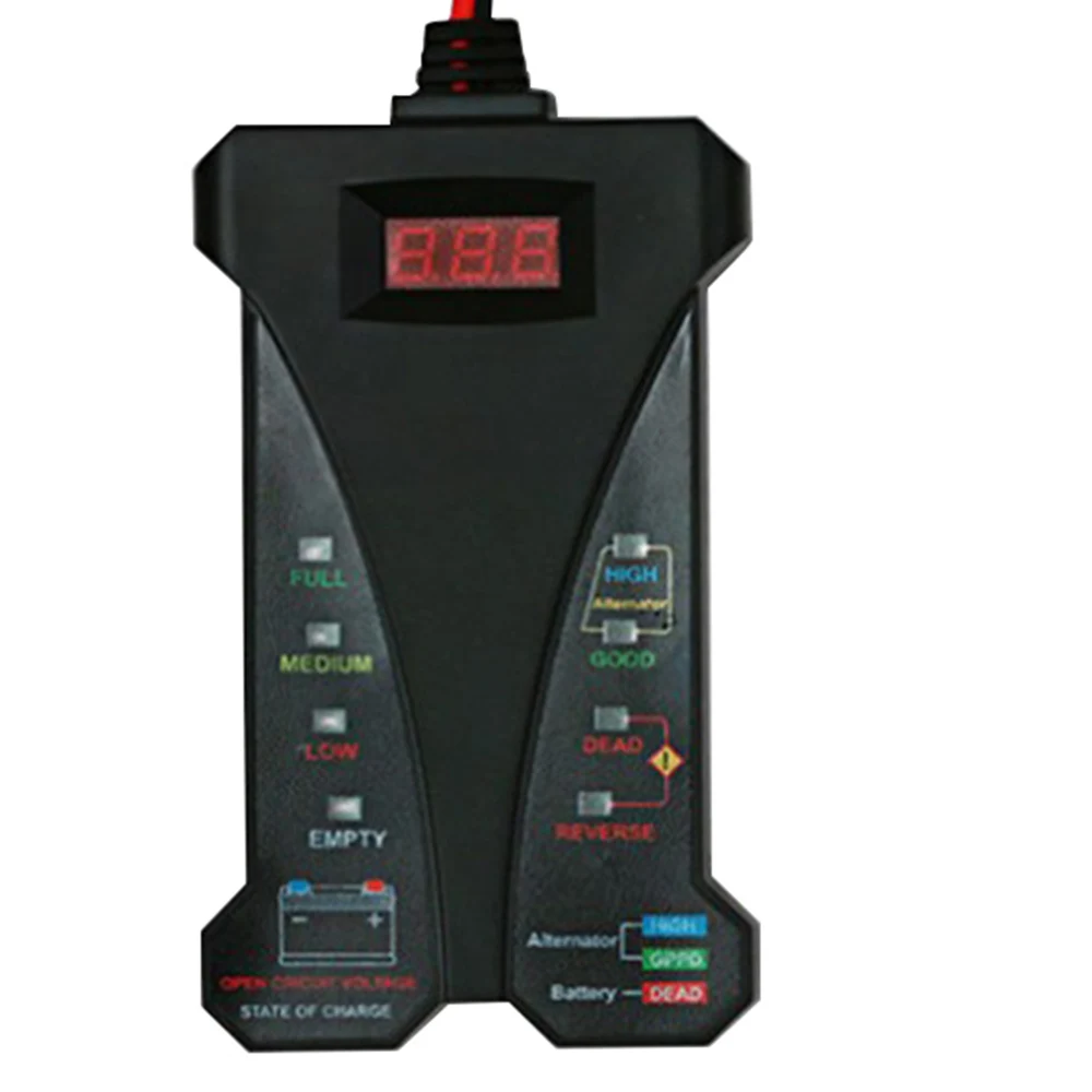 Motopower MP0514A 12 в цифровой тестер батареи Вольтметр система зарядки Анализатор ЖК-дисплей светодиодный индикация-черный матовый цвет