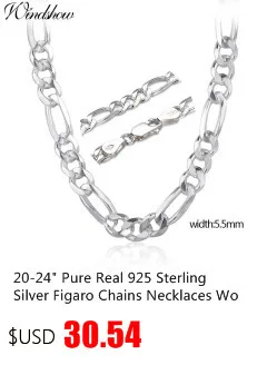 6 размеров доступна реальная 925 серебро цепи волна воды Цепочки и ожерелья женские детские 35/40/45/50/ 60/80 см Jewelry Kolye ожерелье