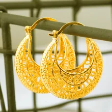 Золото Цвет серьги-гвоздики эфиопские серьги в стиле хабеша, свадебные серьги для Для женщин, ювелирное изделие для девочек арабских/Африка серьги Ближний Восток подарок