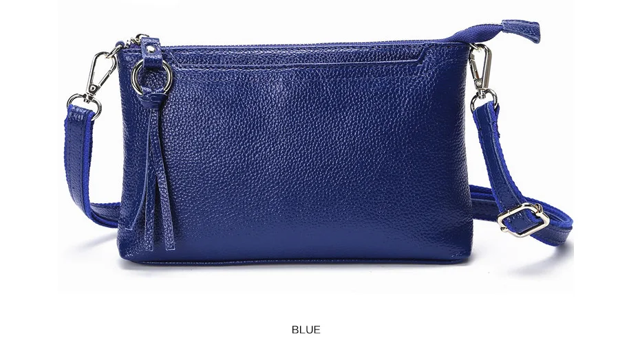 pequena borla feminina bolsa de couro vaca casual aleta
