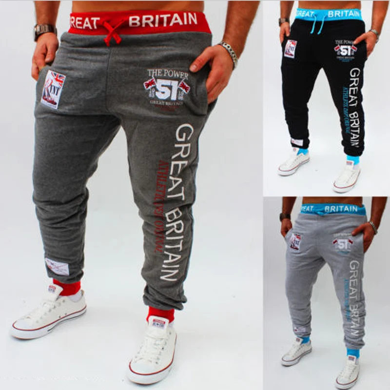 

HOT 2018 Outdoor Sports trousers Digital printing stitching waist loose Football Jogging Jogger Soccer training Running pants