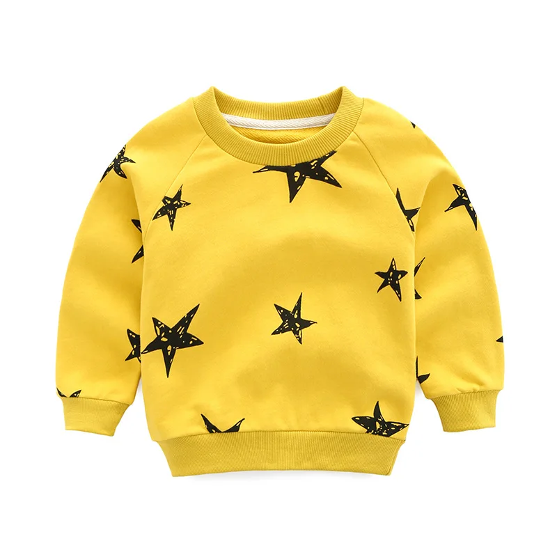 

Mioigee 2019 Children Spring Autumn Cotton Long Sleeve Sweatshirt Star Pattern Casual Pullover Kids Boys Girls Hoodies Clothing