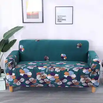

Floral Dyeing Print Couch Cover Non-slip Corner Sofa Cover 1/2/3/4 seater Slipcover Removable All-inclusive Sofa case 15 colors