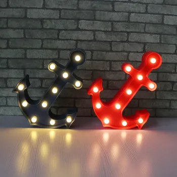 

LED Navy Anchor Blue & Red 11 LEDs Pirate Sailor LED Lamp Home Decorative Bedroom Wall Nightlight