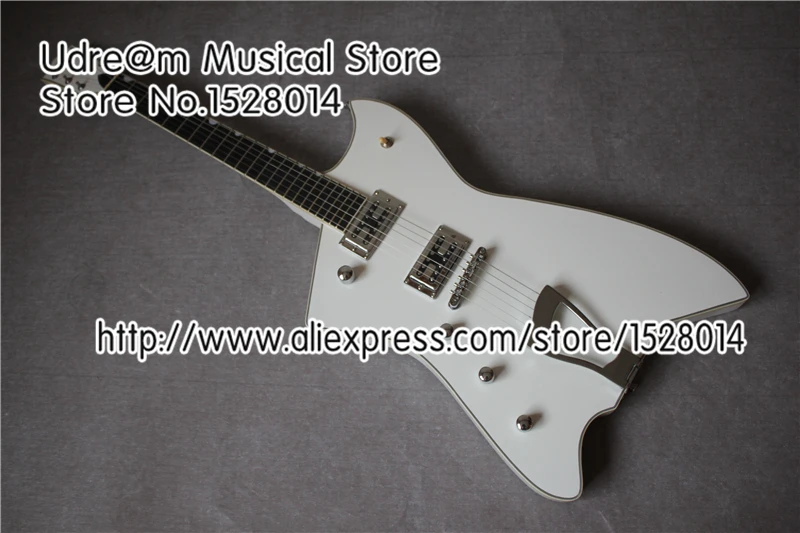 

Hot Selling Left Handed Grets6199 Billy-Bo Jupiter Suneye Electric Guitars China In White Color