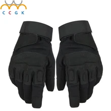 2017 Nuevos hombres Al Aire Libre Guantes de Hombre guantes Llenos del dedo Guantes de Seguridad de la policía Militar Del Ejército Táctico Antideslizante de Cuero guantes