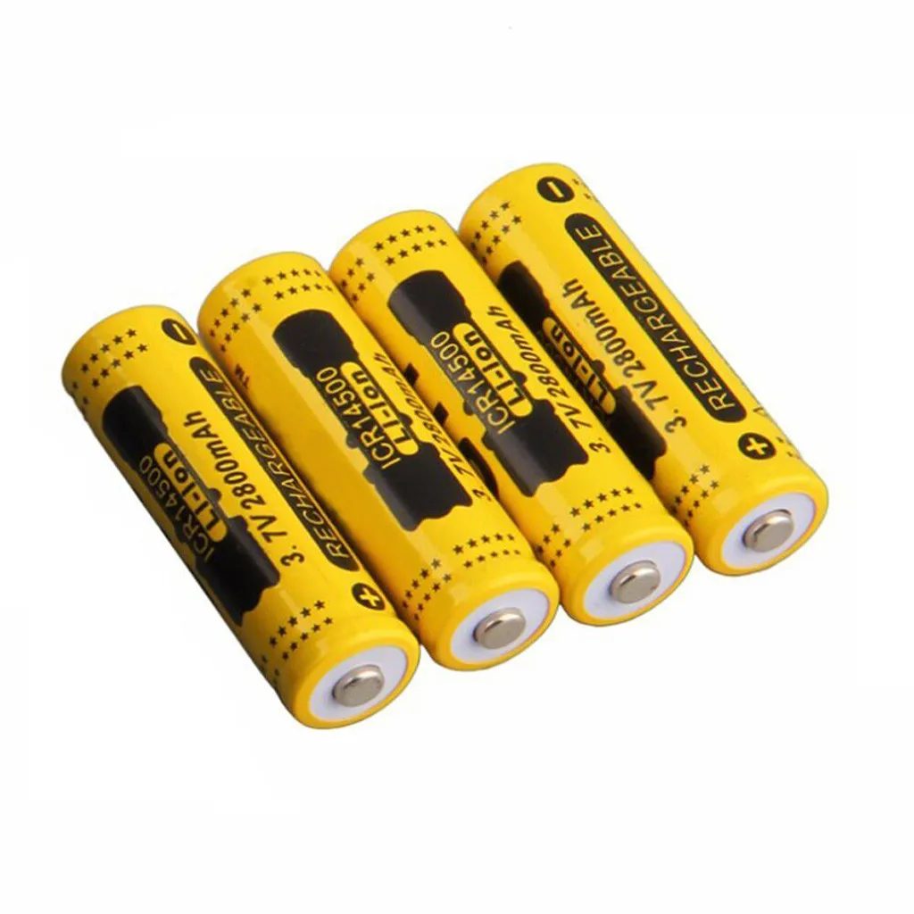 6PCS Rechargeable lithium battery 14500 cylindrical battery 3.7V 2800mAh 18650 Battery Rechargeable Battery Free Shipping - Цвет: 4 pcs