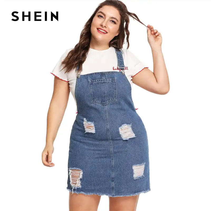 denim dress shein