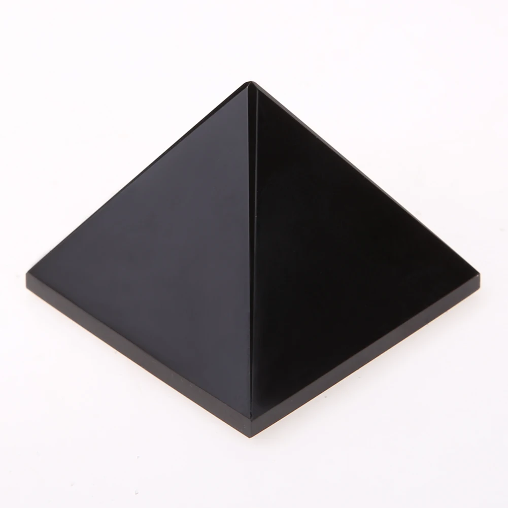 

50-60g Natural Obsidian quartz Pyramid Crystal Stone Healing Home Decoration Crafts Figurines & Miniatures E5M1