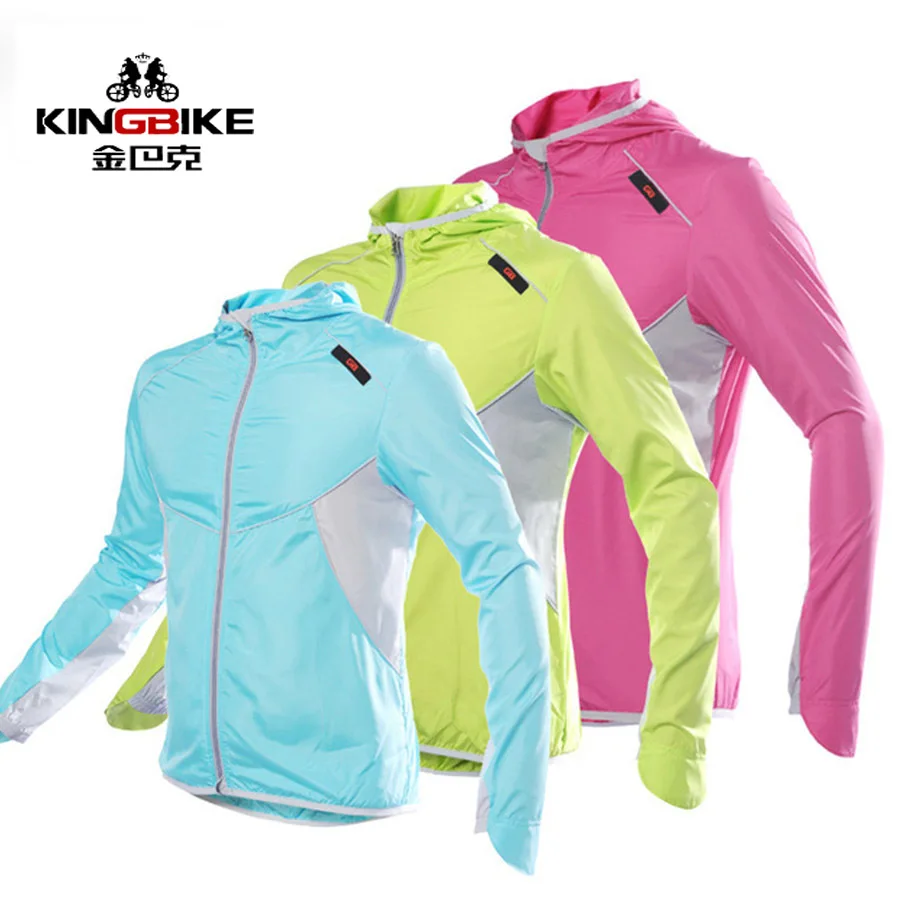

KINGBIKE Cycling Jacket With hood Men Women Windproof Bike Jersey Long Sleeve Bicycle Rain Jacket Outdoor Sport Wind Coat Jacket