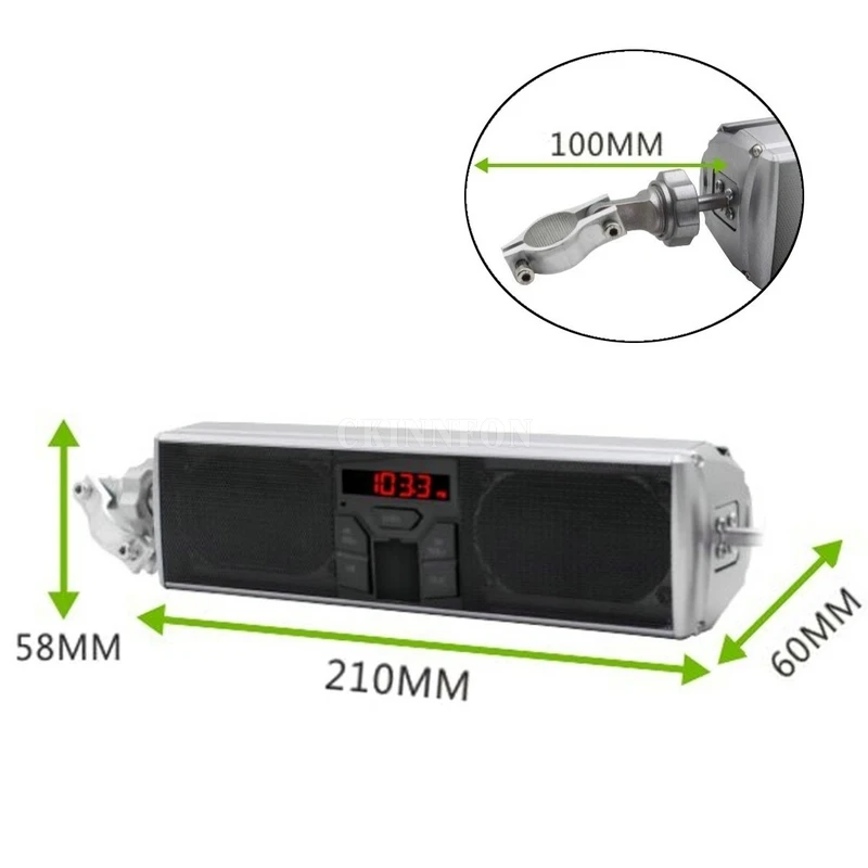 30 шт./лот Bluetooth мотоцикл MP3 Музыка LED плеер динамик s стерео FM радио
