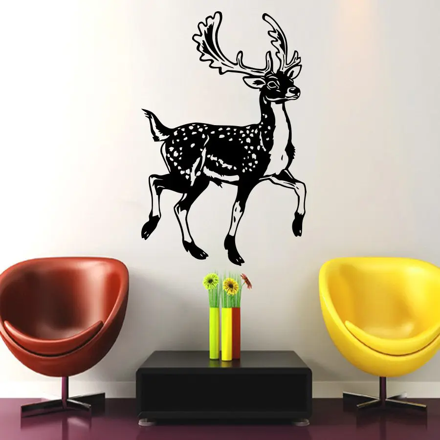Deer Vinyl Wall Decal Animals Jungle Safari African Animal Deer Mural