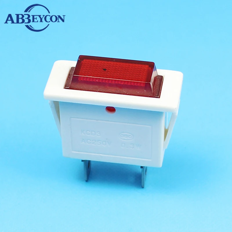 ABBEYCON rectangular indicator lamp white housing indicator light 2pin