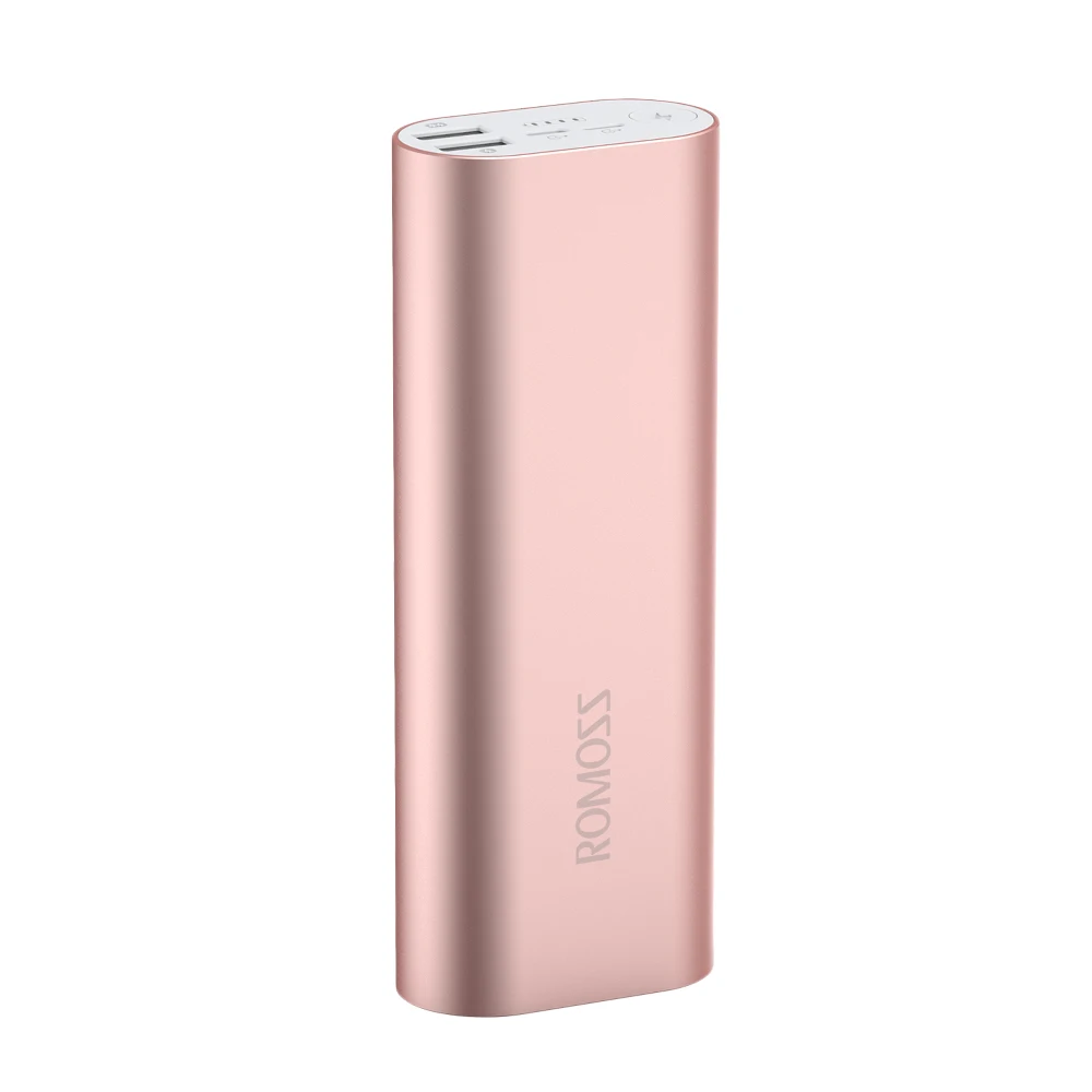 ROMOSS ACE20 20000 мАч двойной USB выход алюминиевый сплав внешний аккумулятор power Bank для iPhone 7 7plus планшетов - Цвет: Gold