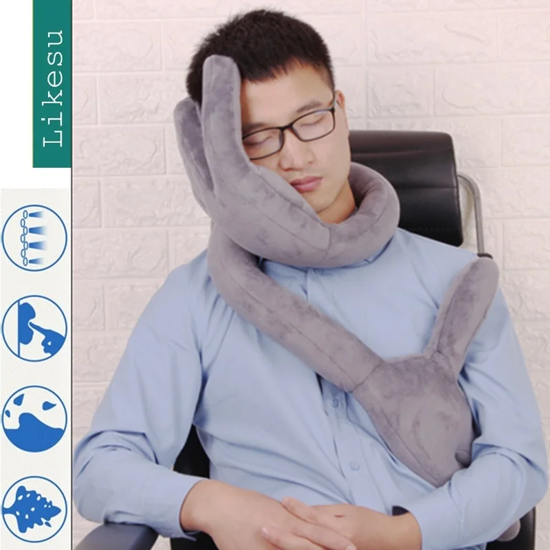 

LIKESU & Travel Pillow of bends For Airplane Multi-function Car Pillow Hand shape Neck Comfortable Memory office Pillows Head